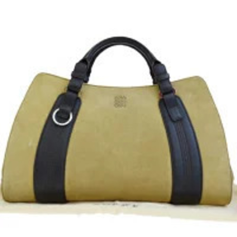 Loewe Handbag Brown Suede Leather
